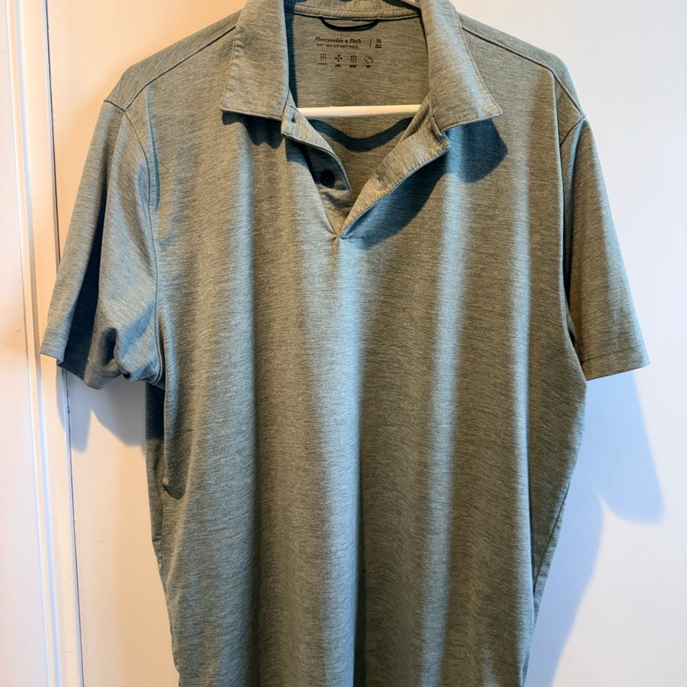 Premium Heathered Green Performance Polo for Men
